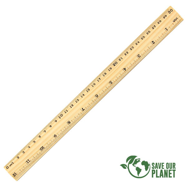 Regla De Madera 30 Cm madera, 30 cm personalizado con logo empresa - Merchandising corporativo Chile