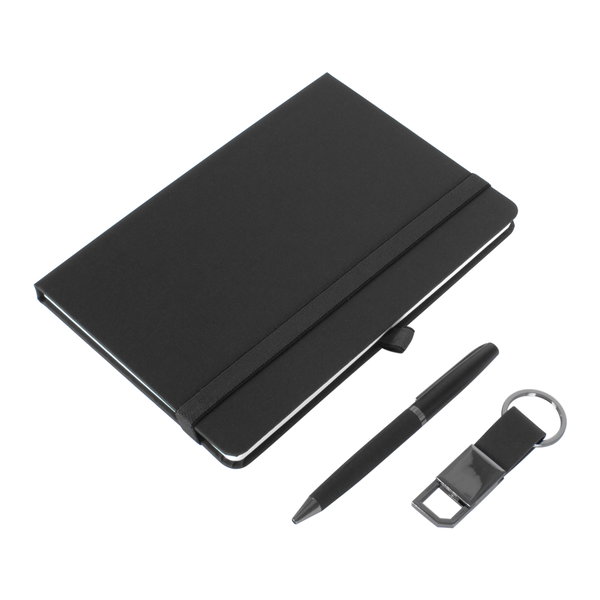 Set Ejecutivo De Escritorio negro personalizado con logo empresa - Merchandising corporativo Chile