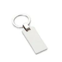 Llavero Rectangular Plano metálico anilla