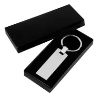 Llavero Rectangular Plano metálico anilla