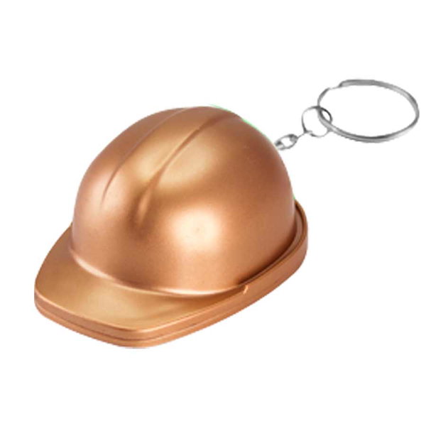 Llavero-Casco-Destapador anilla metálica personalizado con logo empresa - Merchandising corporativo Chile