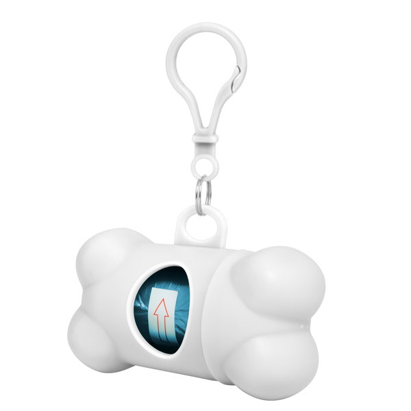 Dispensador De Bolsas Poodle 15 bolsas plástico personalizado con logo empresa - Merchandising corporativo Chile