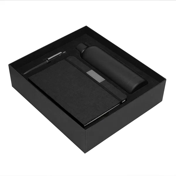 Set Ejecutivo Dark Box 500 ml aluminio Set Ejecutivo Dark Box 500 ml aluminio personalizado con logo empresa - Navidad corporativo Chile