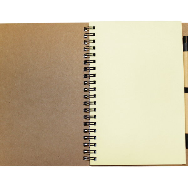 Libreta Ecológica tapa rígida, papel reciclado personalizado con logo empresa - Merchandising corporativo Chile