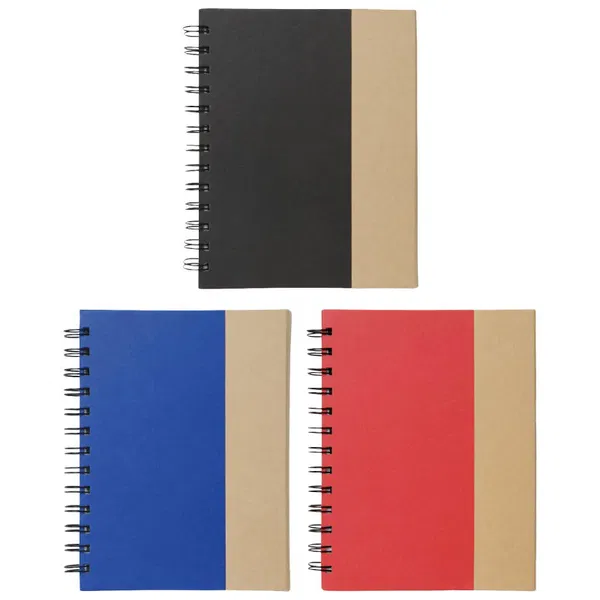 Libreta Eco papel/cartón, anillado metálico Libreta Eco papel/cartón, anillado metálico personalizado con logo empresa - Ecológicos corporativo Chile