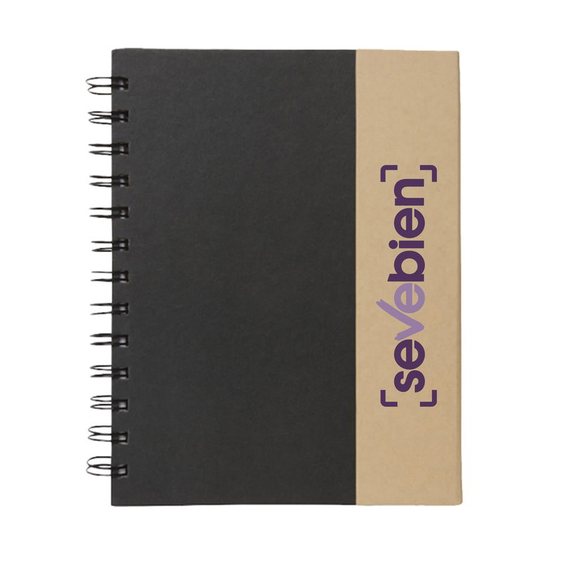Libreta Eco papel/cartón, anillado metálico