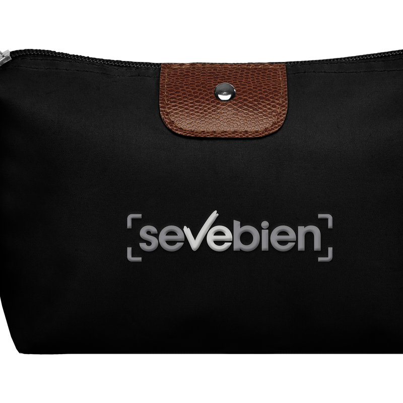Necessaire Beauty textil y detalles tipo piel