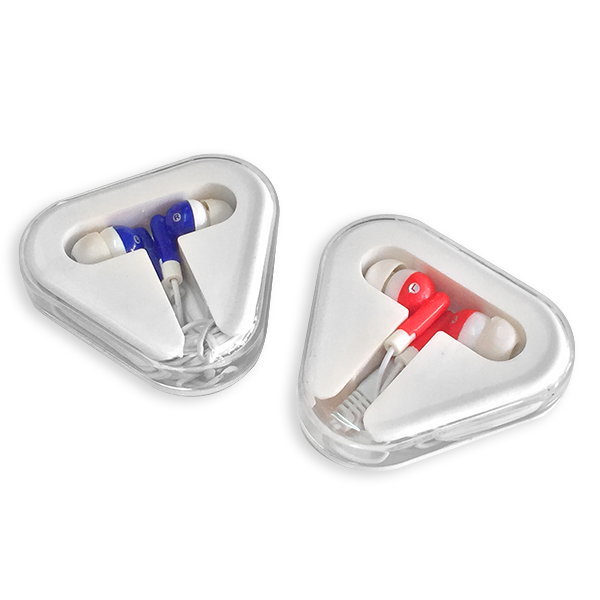 Audífono Triangle T50 plástico y silicona personalizado con logo empresa - Merchandising corporativo Chile