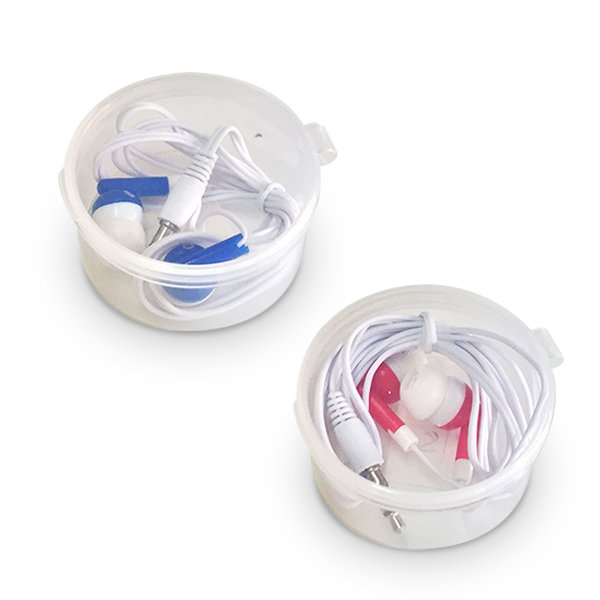 Audífono Circle T51 plástico, Jack 3.5 mm personalizado con logo empresa - Merchandising corporativo Chile
