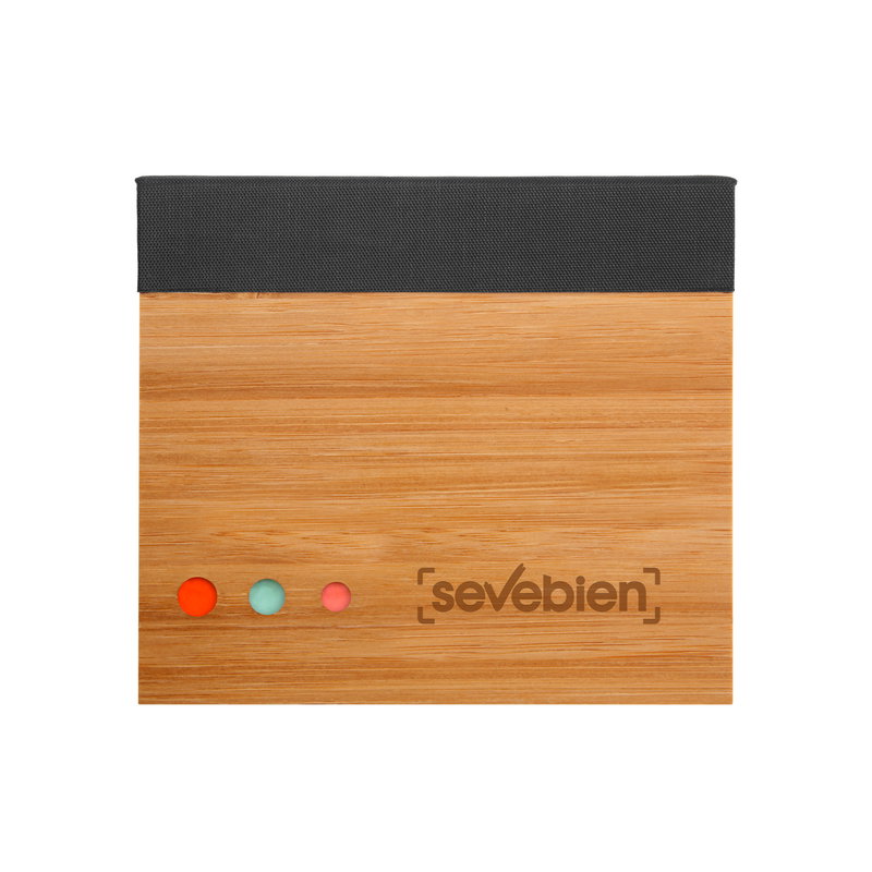 Set De Escritorio De Bambú Luro tapa personalizable