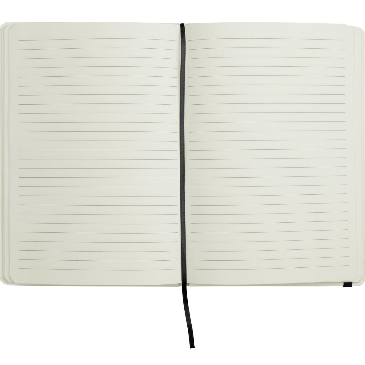 Libreta Mediana White tapa dura, banda elástica