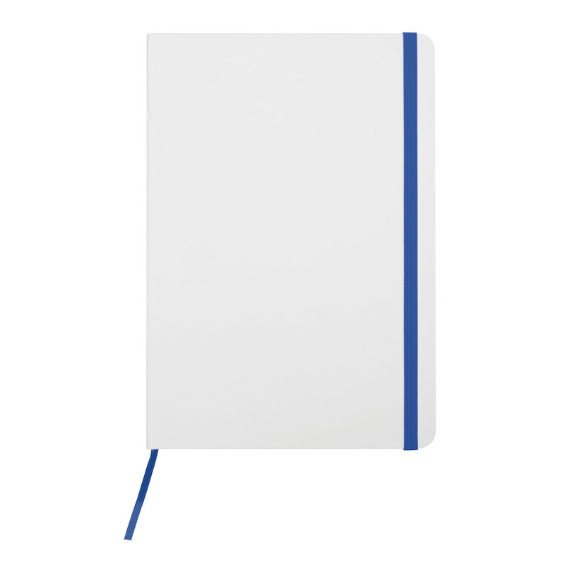 Libreta Mediana White tapa rígida cierre elástico