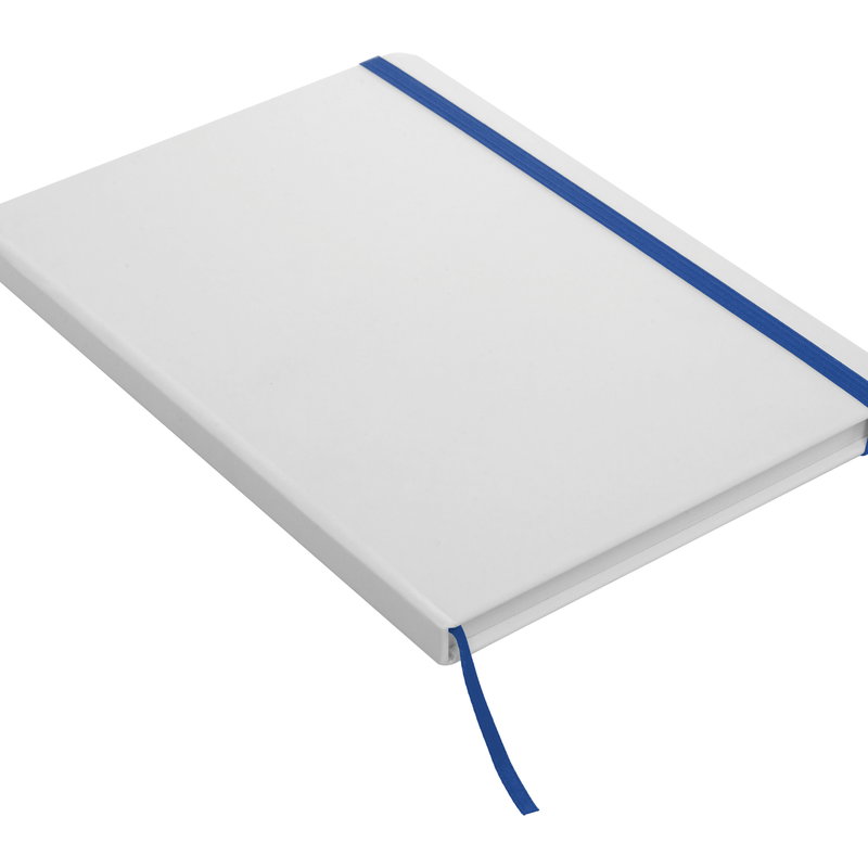 Libreta Mediana White tapa rígida cierre elástico