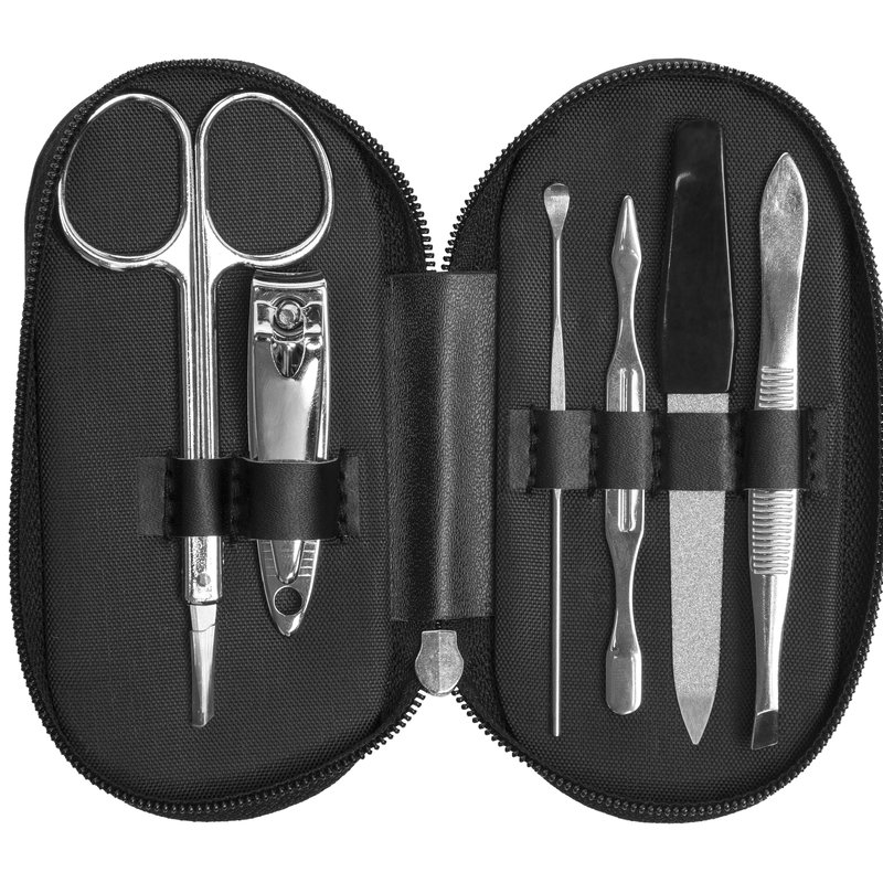 Set De Manicura Larisa metal y símil cuero