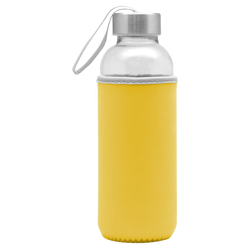Botella Belize vidrio con funda neopreno