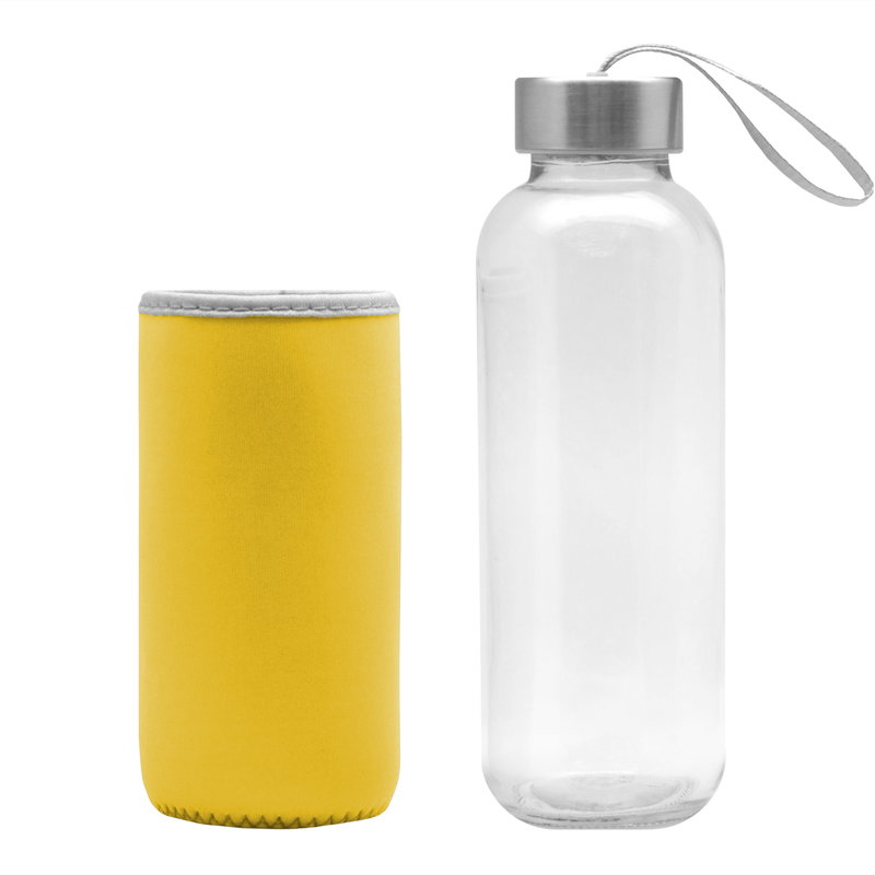 Botella Belize vidrio con funda neopreno