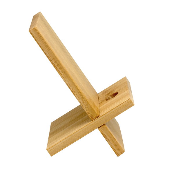 Soporte De Escritorio Para Celular Bamboffice bambú personalizado con logo empresa - Merchandising corporativo Chile