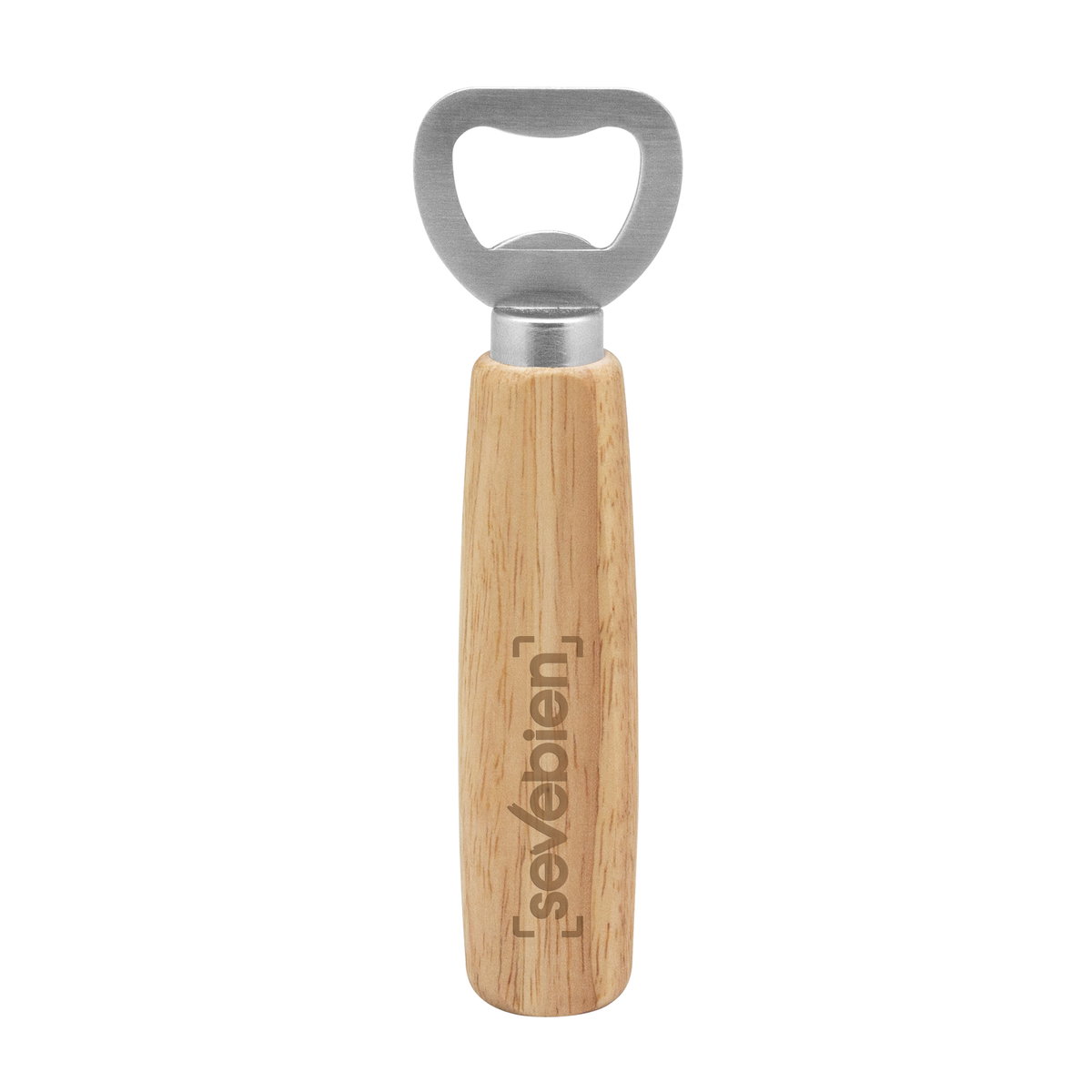 Abridor De Botellas Enjoy inox y madera - regalo corporativo Chile