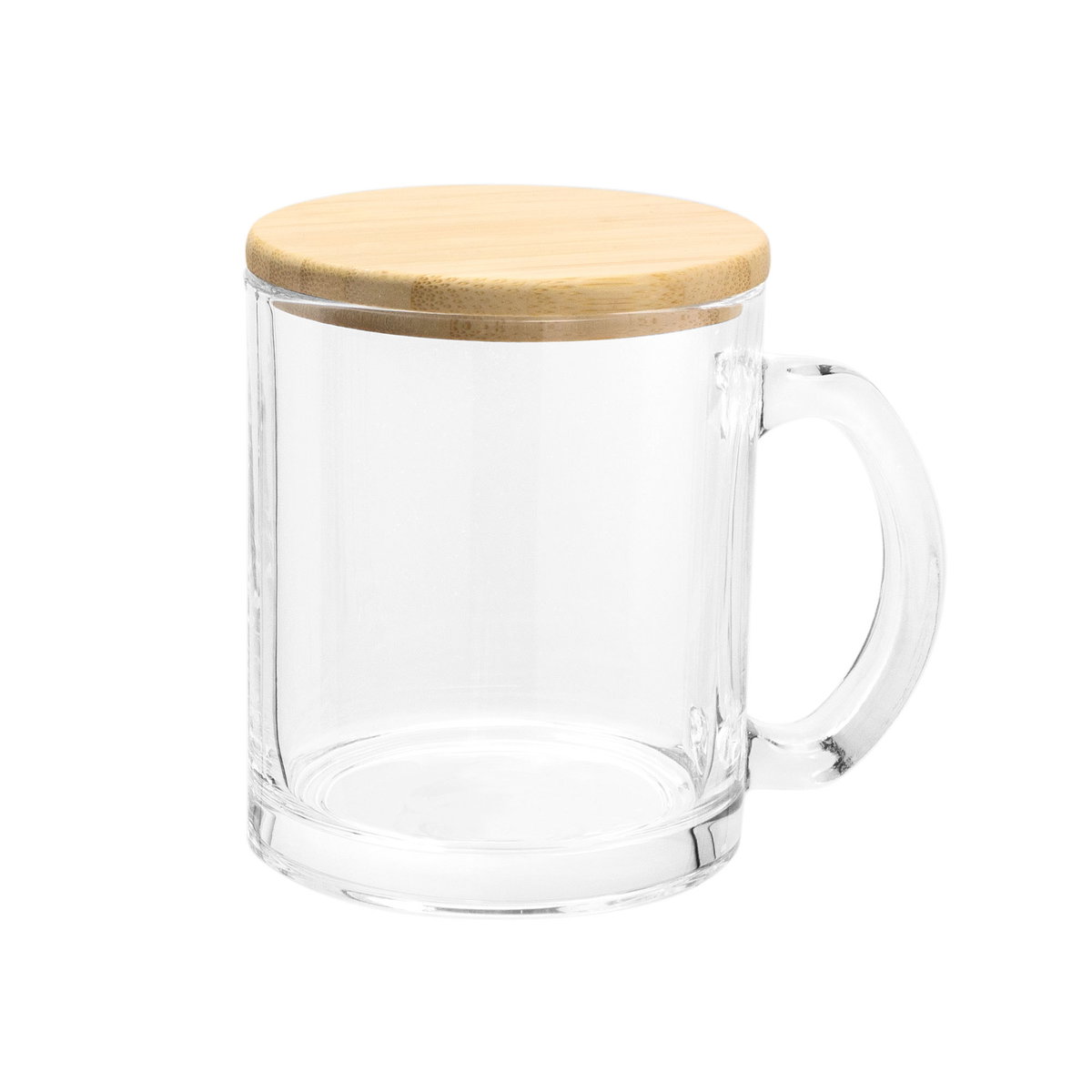 Taza Magui 350 ml vidrio y bambú barnizado
