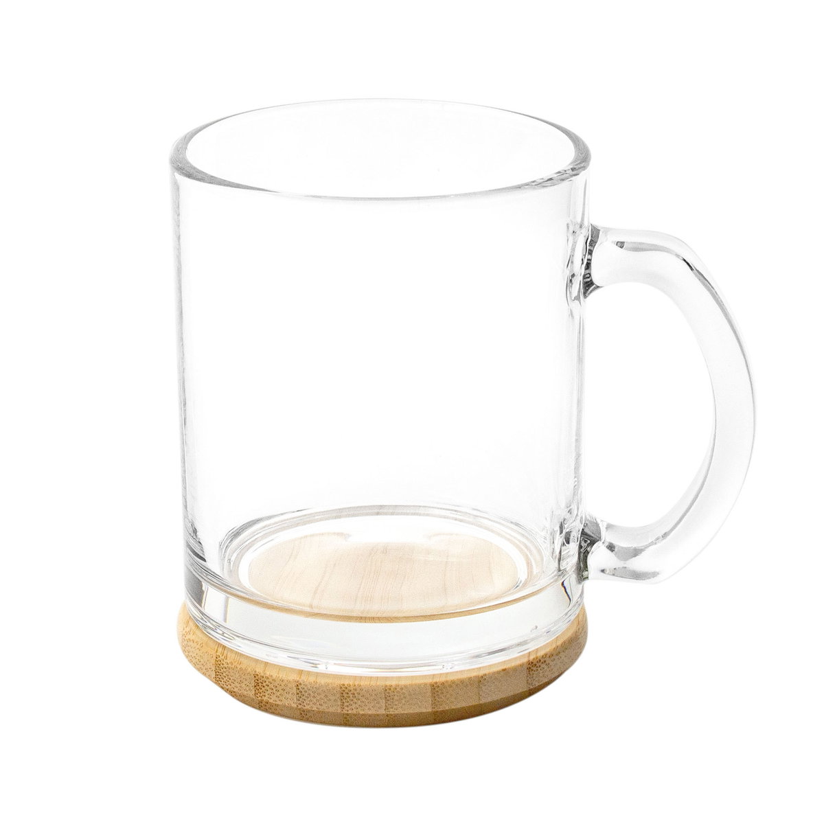 Taza Magui 350 ml vidrio y bambú barnizado