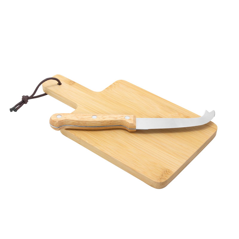 Tabla Para Quesos Bambchis bambú con cuchillo