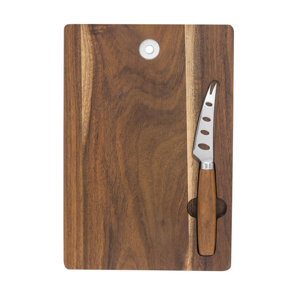 Tabla Para Quesos Emmental madera acacia personalizado con logo empresa - Merchandising corporativo Chile