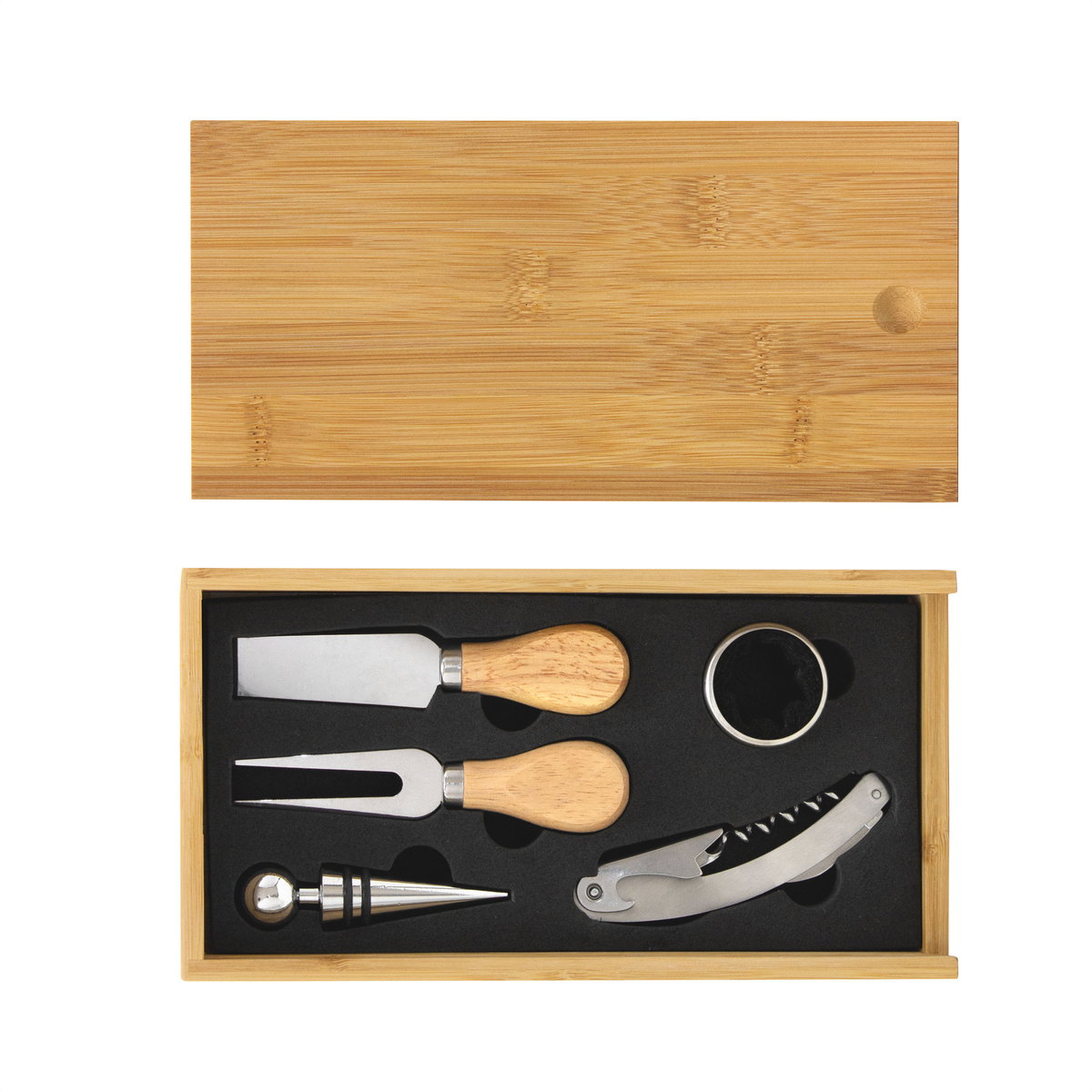 Set De Vino Y Tabla Para Quesos Winchester bambú personalizado con logo empresa - Sets de Vino corporativo Chile