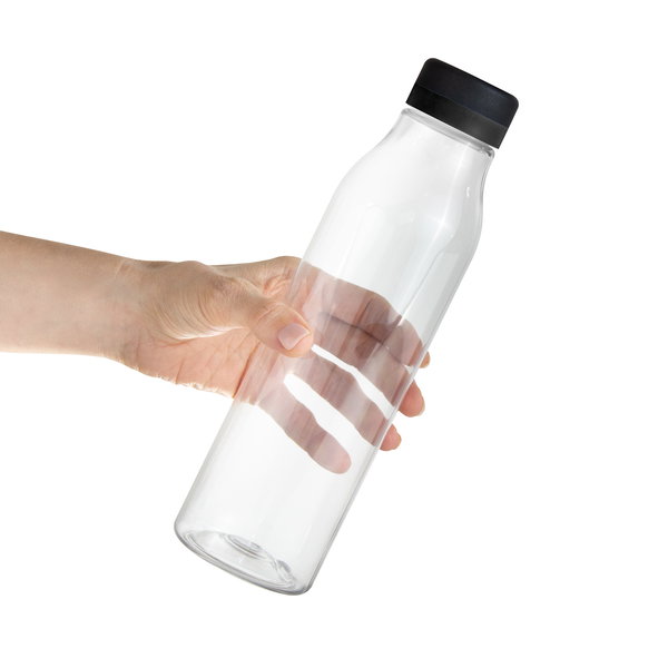 Botella Andina Black 750 ml PET cristalino personalizado con logo empresa - Merchandising corporativo Chile