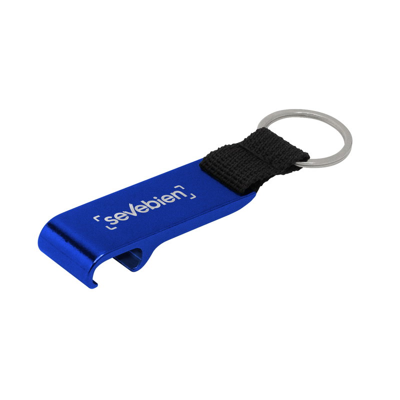 Llavero Destapador Opener aluminio y poliéster