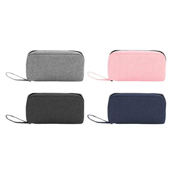 Necessaire Petunia poliéster 300D, cremallera personalizado con logo empresa - Neceseres corporativo Chile