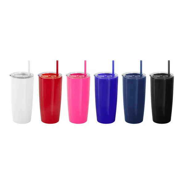 Mug Tommy 600 ml plástico doble pared Mug Tommy 600 ml plástico doble pared personalizado con logo empresa - Mugs con Tapa corporativo Chile