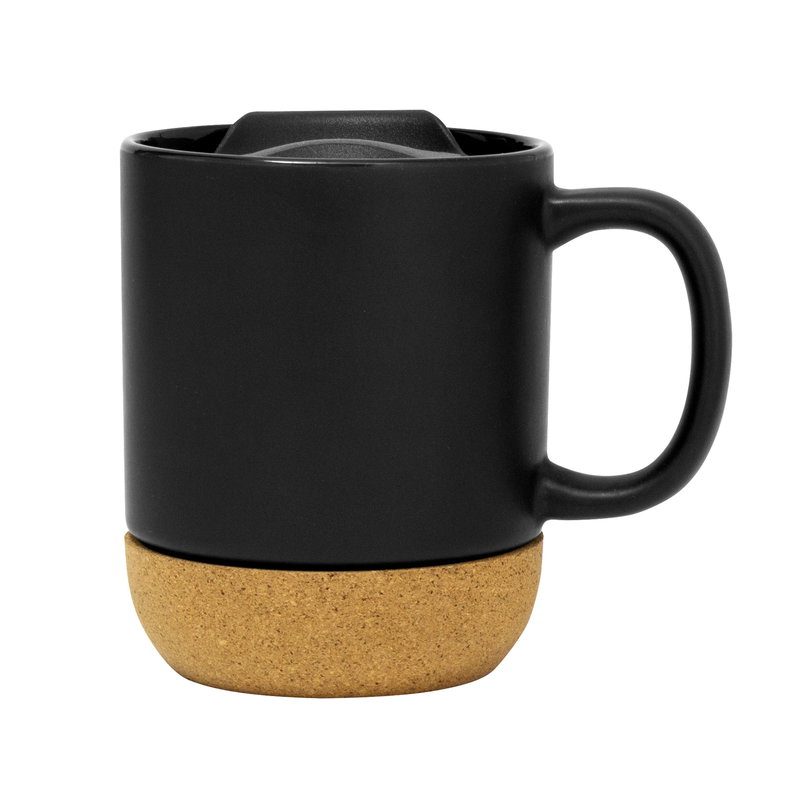 Taza Mika cerámica gres con base corcho