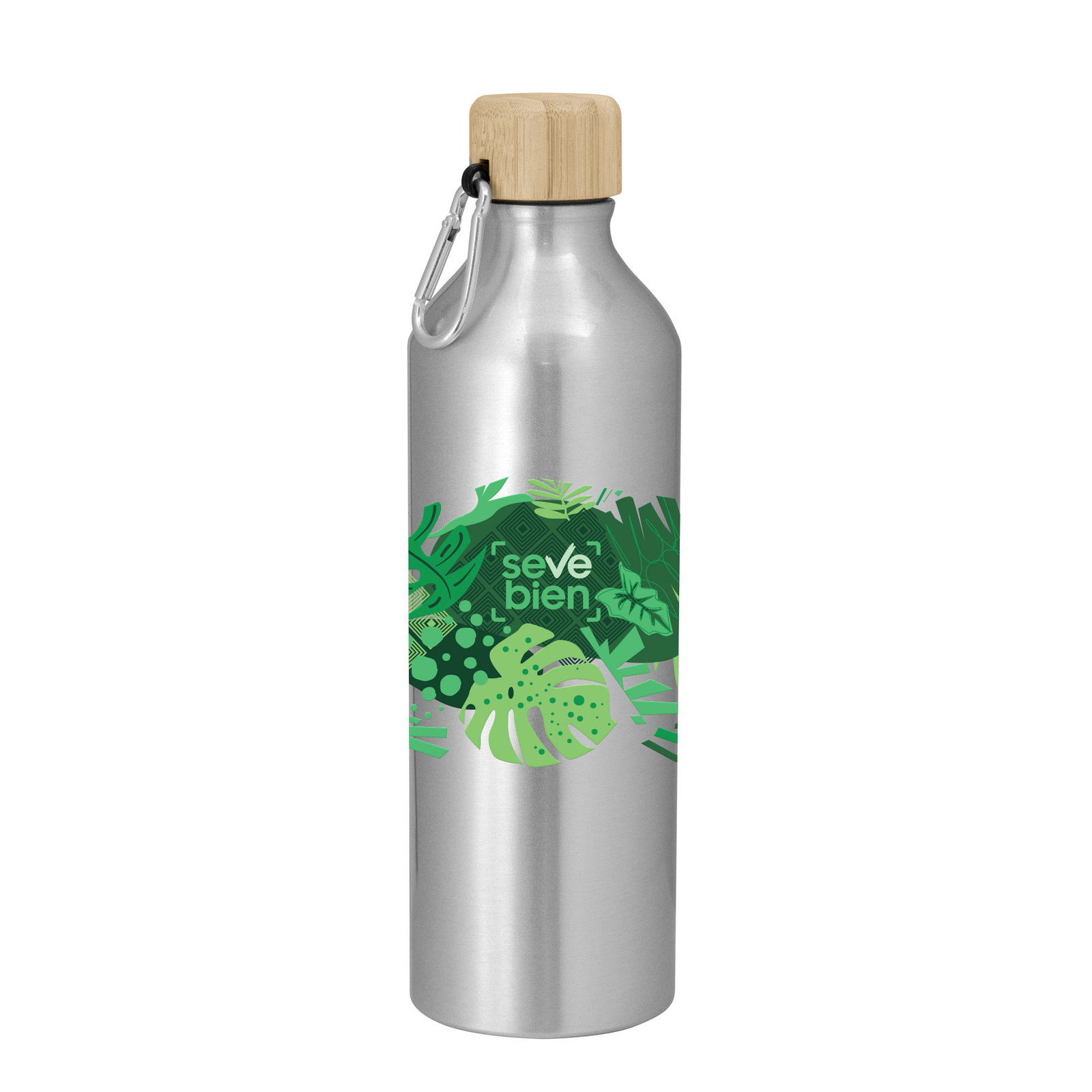 Botella Forest 750 ml aluminio y bambú — vista destacada