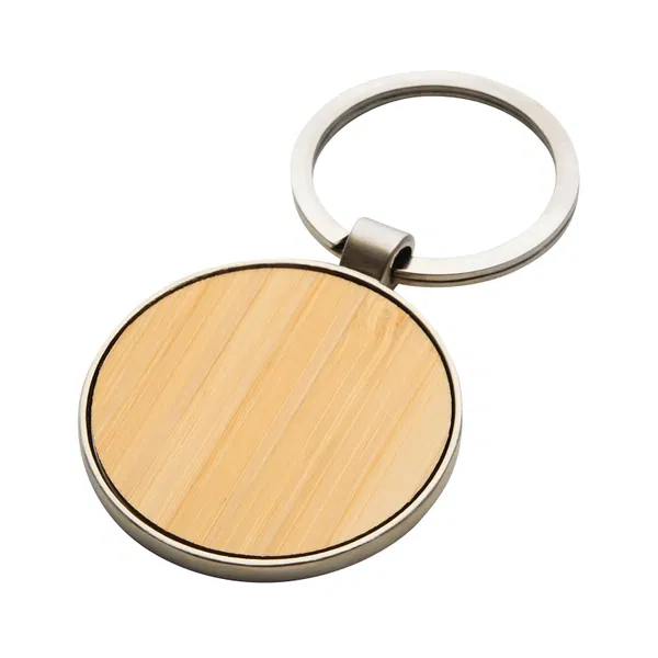 Llavero Kicer madera y metal personalizado con logo empresa - Llaveros Metálicos corporativo Chile