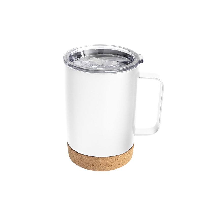 Mug Térmico Kork base de corcho, tapa deslizante