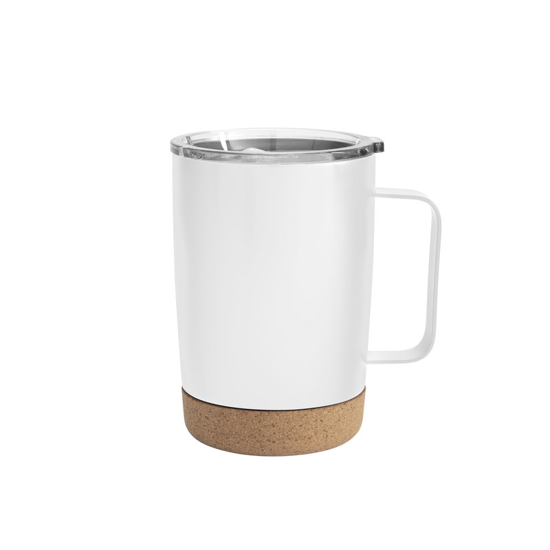 Mug Térmico Kork base de corcho, tapa deslizante