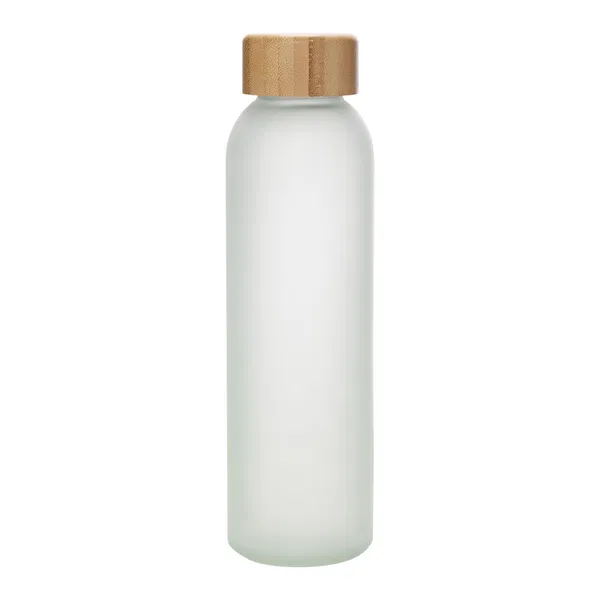 Botella Sublimable Sander 500 ml vidrio y bambú personalizado con logo empresa - Botellas de Vidrio corporativo Chile