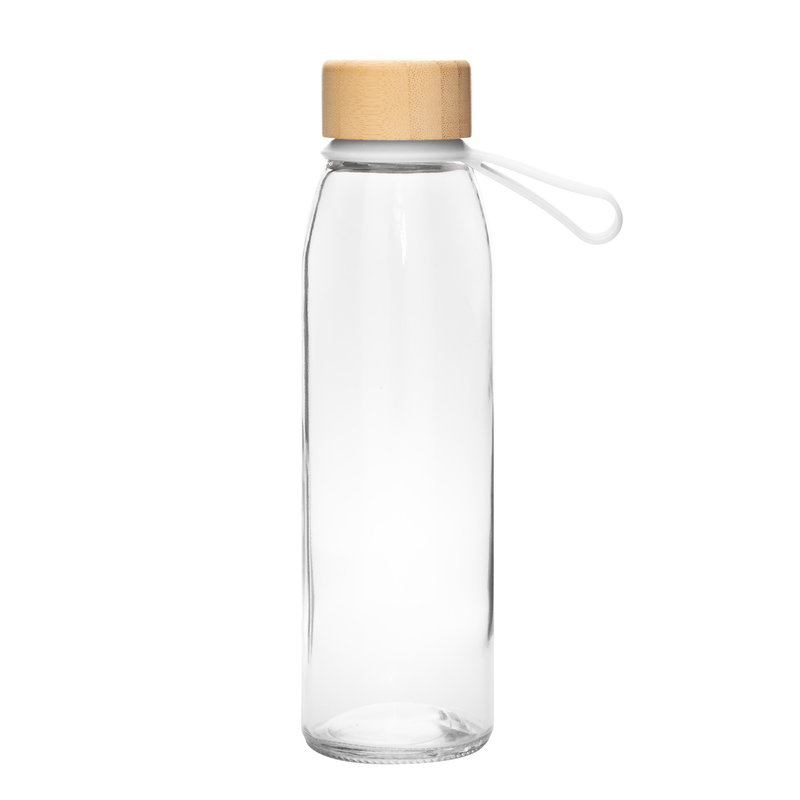 Botella Escarf vidrio y tapa madera
