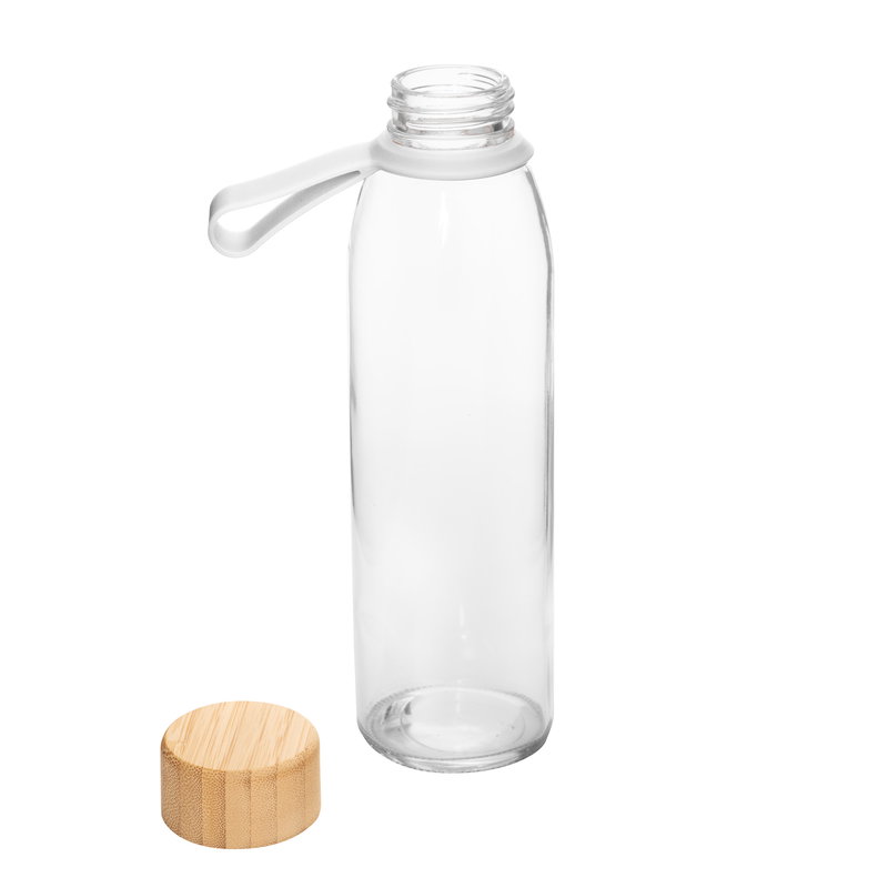 Botella Escarf vidrio y tapa madera