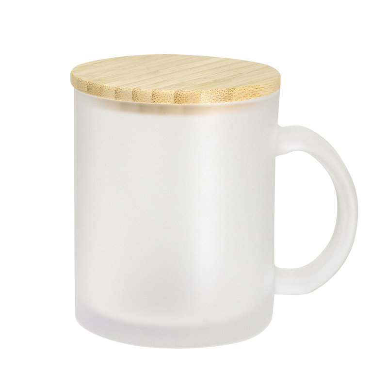 Taza Magui Frost 350 ml vidrio y bambú