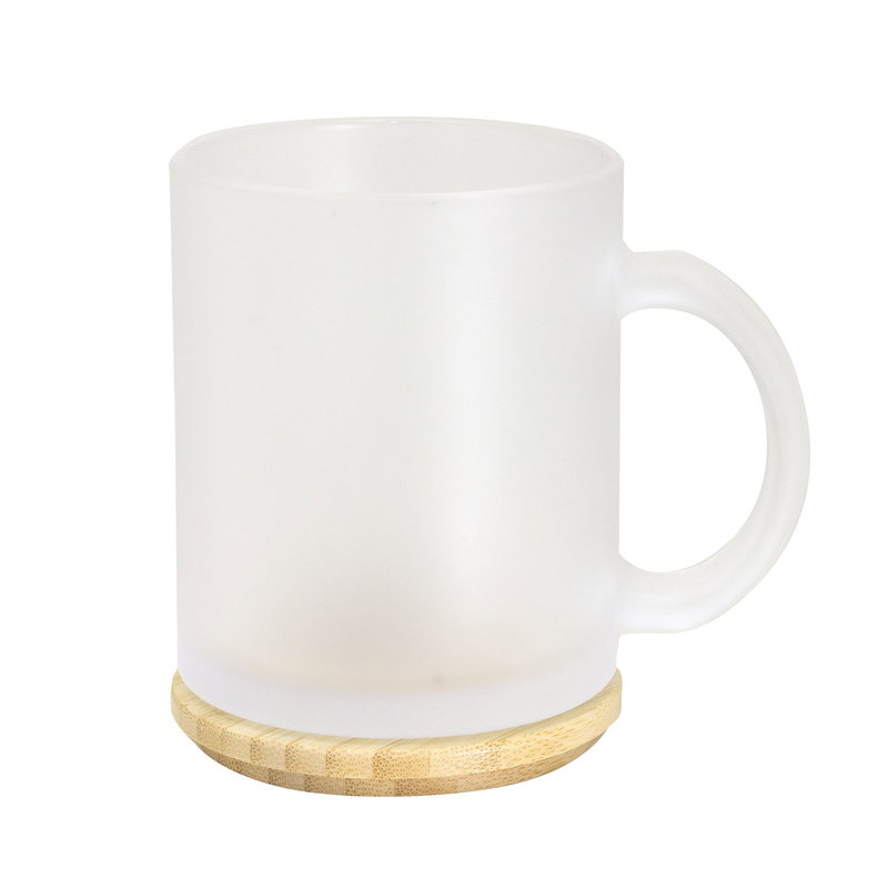 Taza Magui Frost 350 ml vidrio y bambú