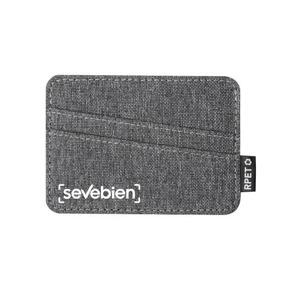 Tarjetero Blocard poliéster RPET, RFID personalizado con logo empresa - Merchandising corporativo Chile