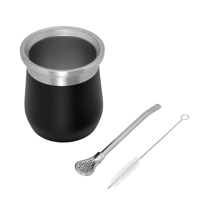 Set De Mate Folk 300 ml acero inoxidable