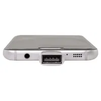Adaptador Usb-Micro Usb aluminio plateado