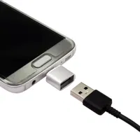 Adaptador Usb-Micro Usb aluminio plateado