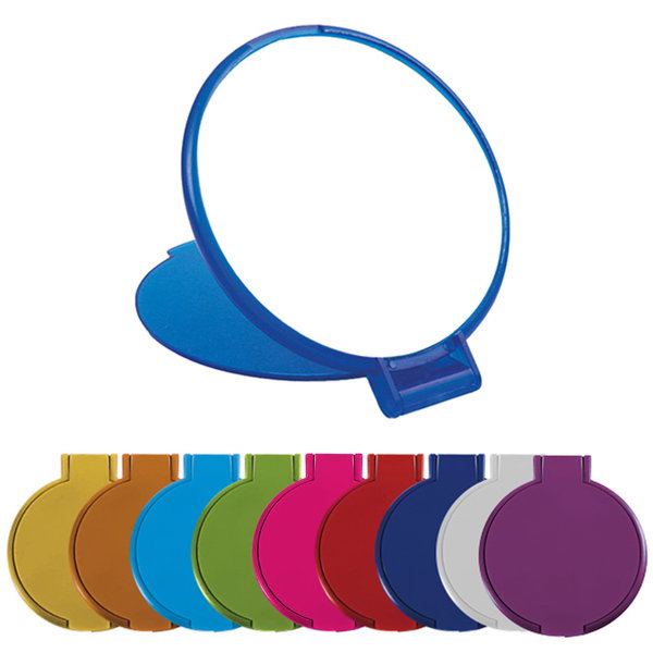 Espejo Plástico Va10 plegable personalizado con logo empresa - Merchandising corporativo Chile