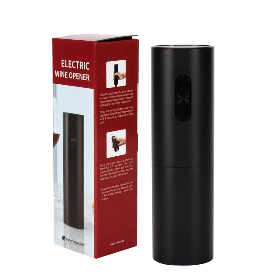 Descorchador Eléctrico plástico rígido e inox — vista destacada