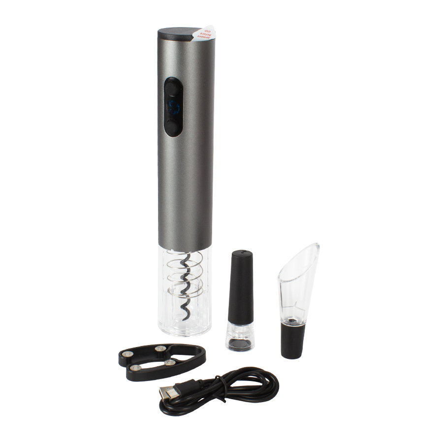 Deluxe Usb Set De Vino Eléctrico plástico rígido — vista destacada