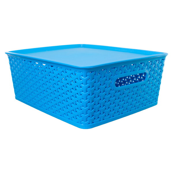 Canasto Plástico 15 Lt Con Tapa plástico rígido personalizado con logo empresa - Merchandising corporativo Chile