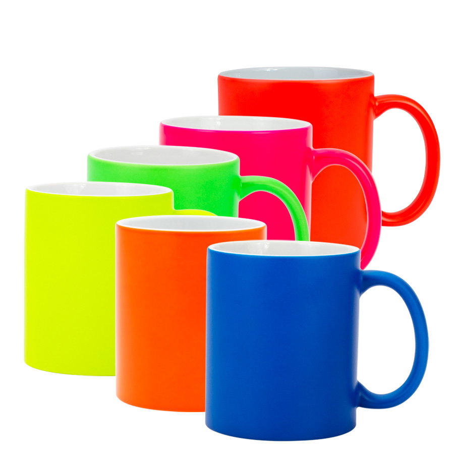 Tazón Cerámico 330cc Fluorescente Sublimación Tazón Cerámico 330cc Fluorescente Sublimación personalizado con logo empresa - Tazas de Cerámica corporativo Chile